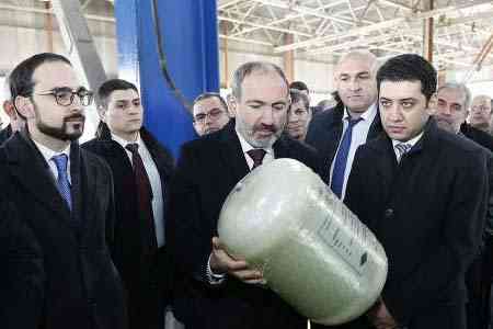 Nikol Pashinyan in Vanadzor participated in the opening of a plant  for the production of composite gas cylinders