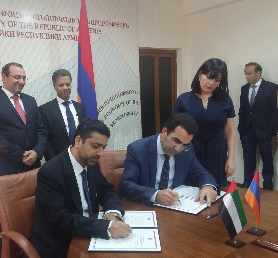 Armenia and UAE sign agreement to boost and protect investments