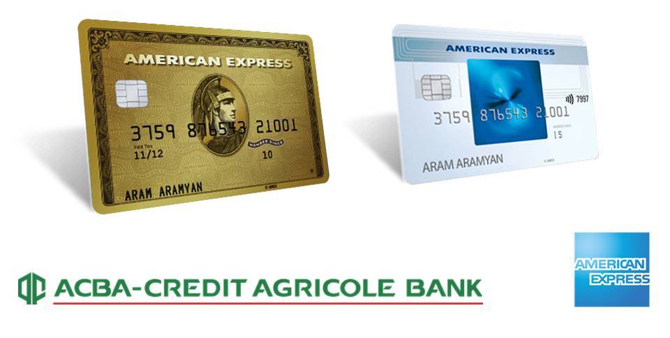 ACBA-Credit Agricole Bank, exclusive partner of AMEX in Armenia, launches issue of American Express Gold and American Express Blue contactless chip cards