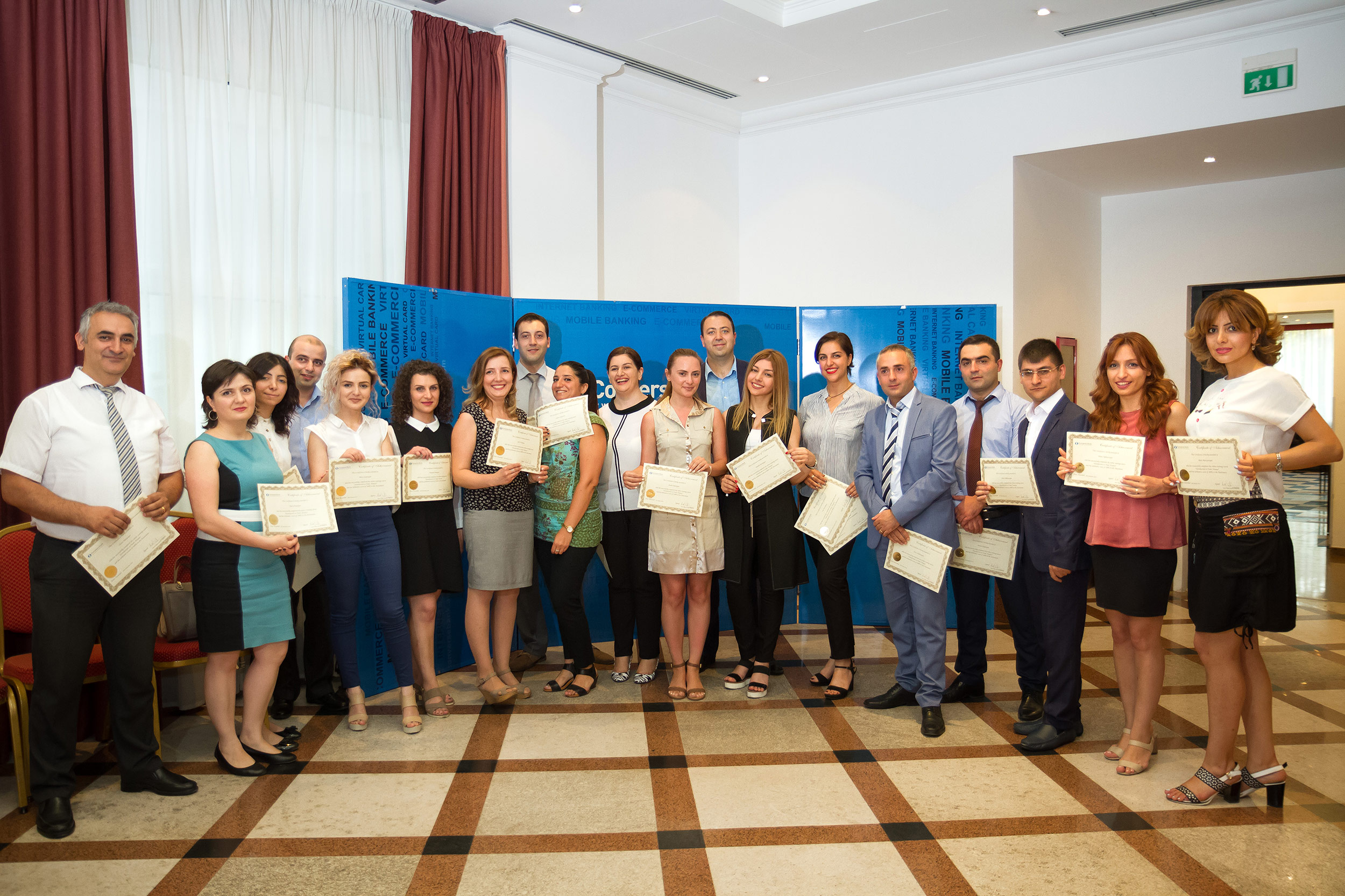 The team of Converse Bank employees received an international award  from the European Bank "Trade Facilitation Program Academic  Excellence Award"