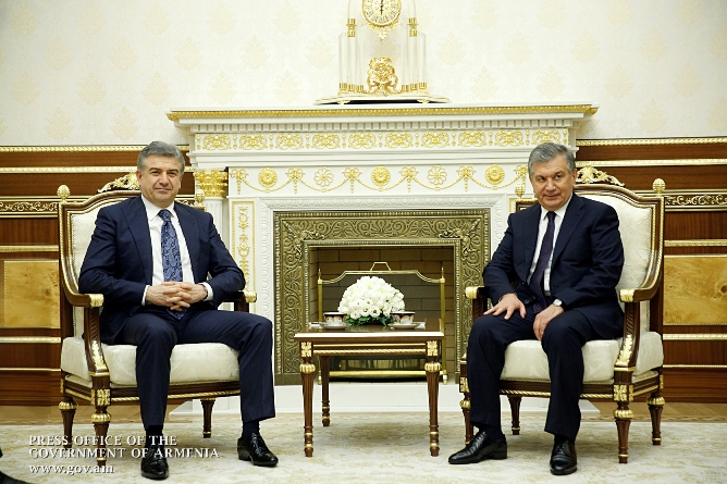 Karapetyan and Mirziyoyev stress the necessity of development of  Armenian-Uzbek trade and economic relations