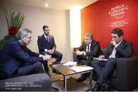 Prime Minister of Armenia held a number of meetings with heads of  large companies in Davos