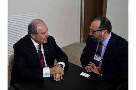 The President of Armenia held talks with the general director of  <Majid Al Futtime Holding>