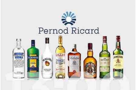 Pernod Ricard ожидает падение прибыли в текущем финансовом году на 20%