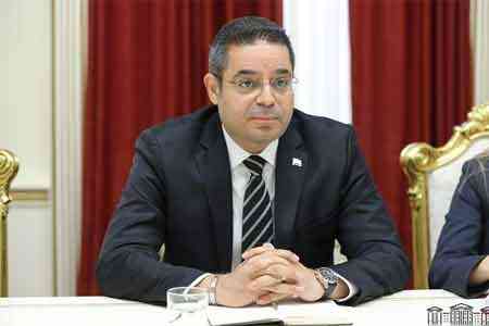 Посол Сирии предложил министру экономики Армении организовать выставку с участием сирийского бизнеса